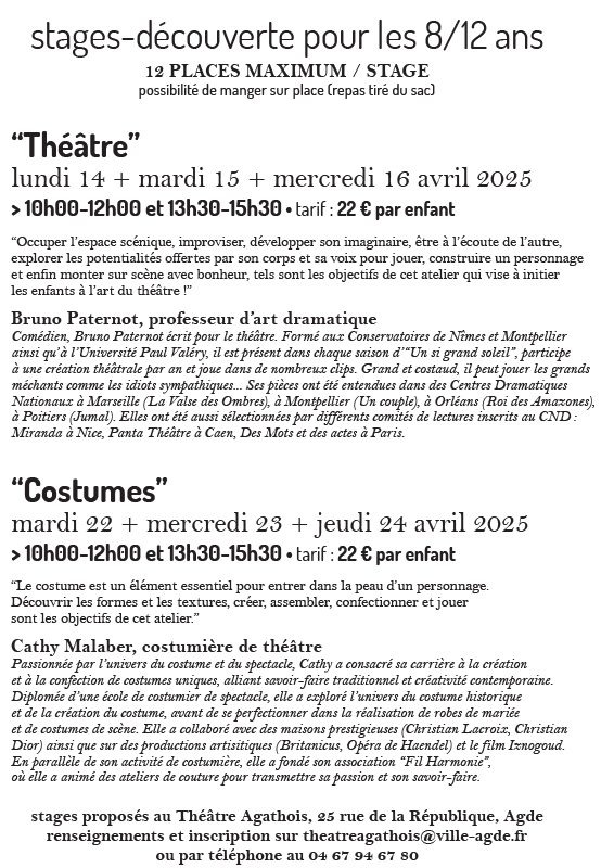 Ateliers vacances de Pâques - TAG 2025